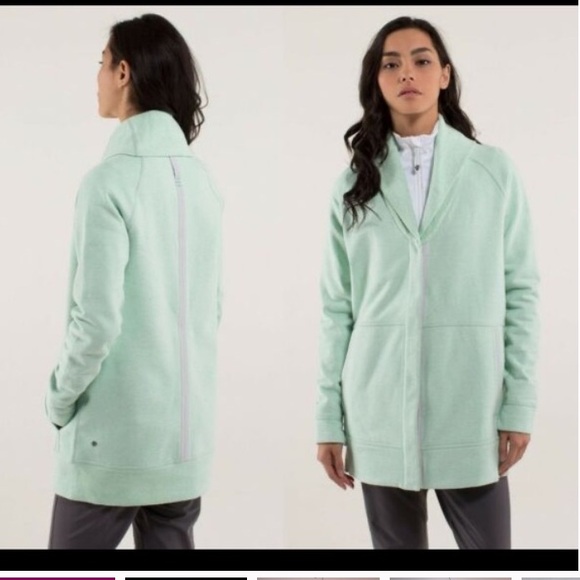 lululemon athletica Tops - Lululemon Yin to my Yang powder green sweatshirt cardigan
